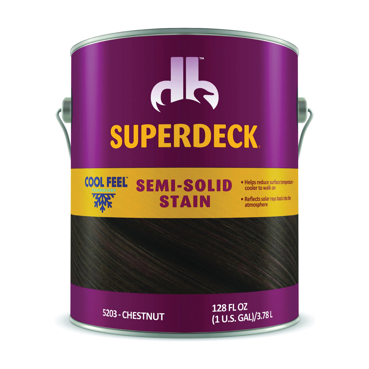 Duckback DPI052034-16 Wood Stain, Chestnut, Liquid, 1 gal