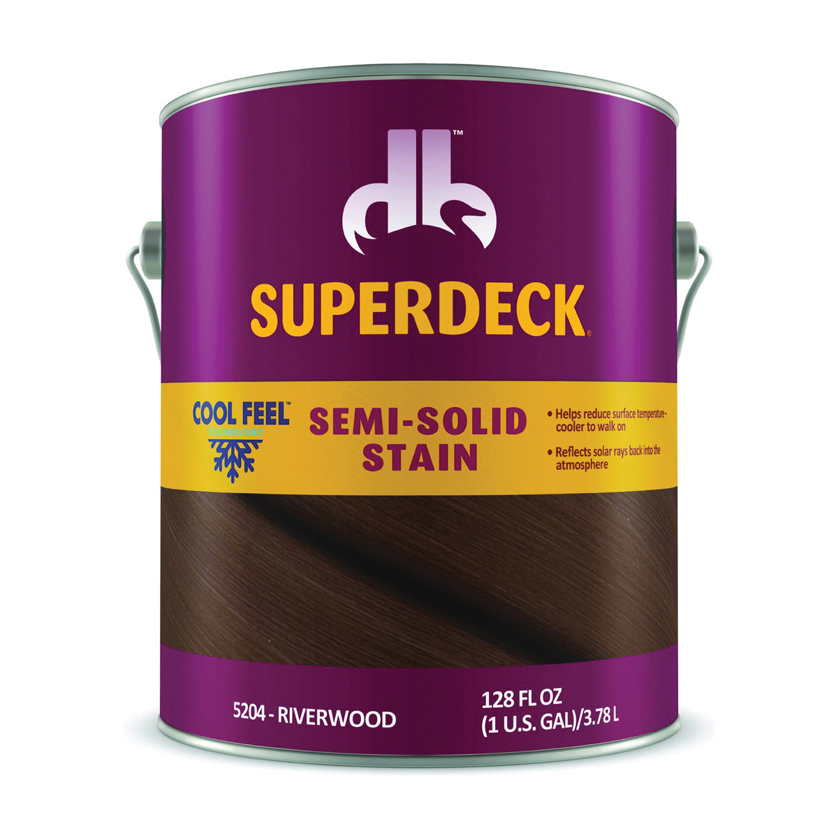 Duckback DPI052044-16 Wood Stain, Riverwood, Liquid, 1 gal