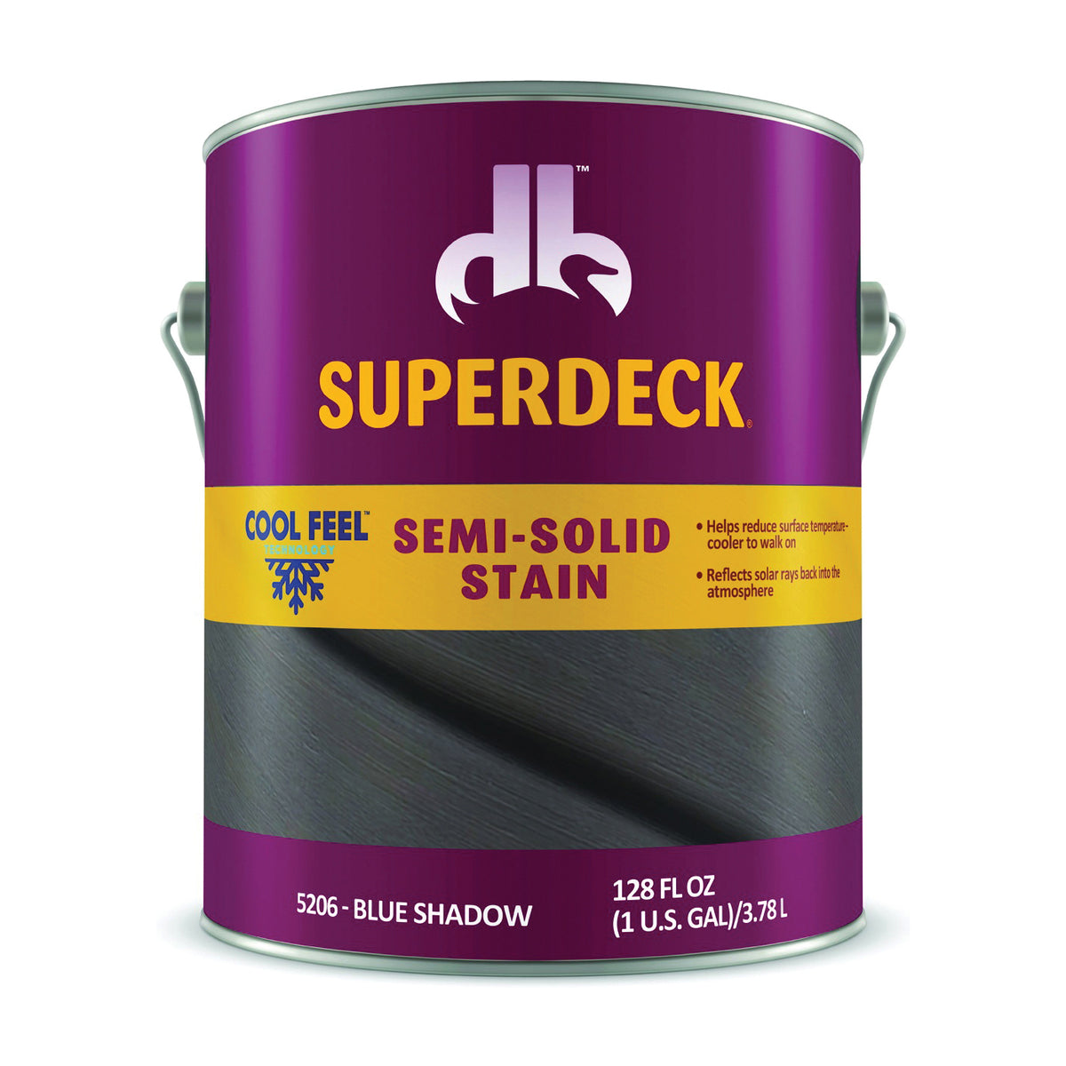 Duckback DPI052064-16 Wood Stain, Blue Shadow, Liquid, 1 gal