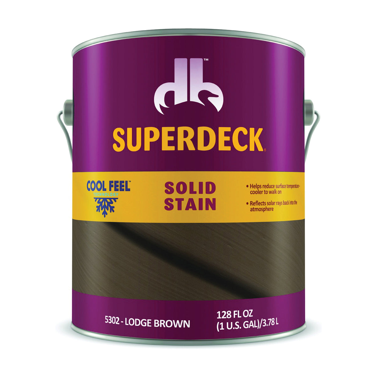 Duckback DPI053024-16 Wood Stain, Slight, Lodge Brown, Liquid, 1 gal