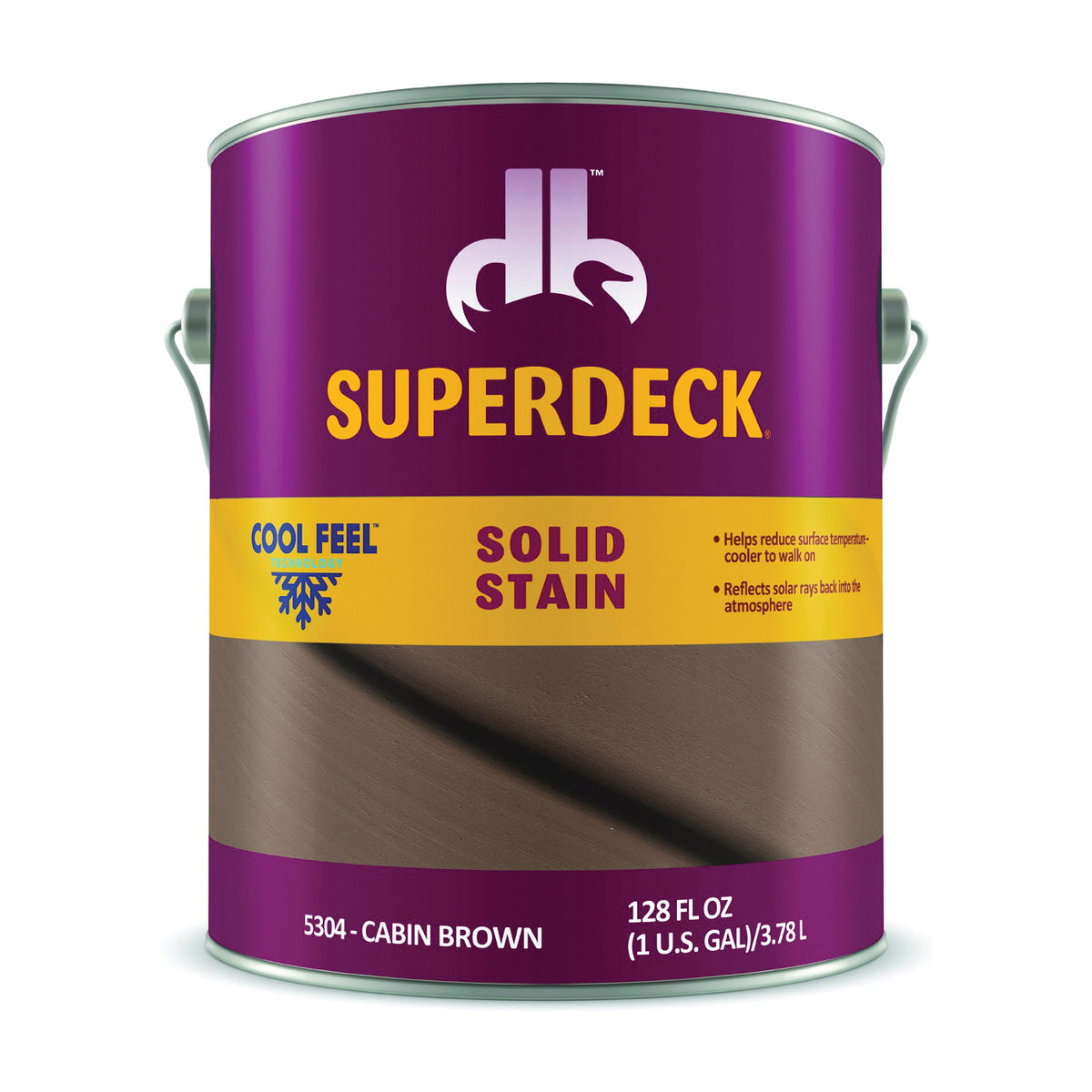 Duckback DPI053044-16 Wood Stain, Slight, Cabin Brown, Liquid, 1 gal