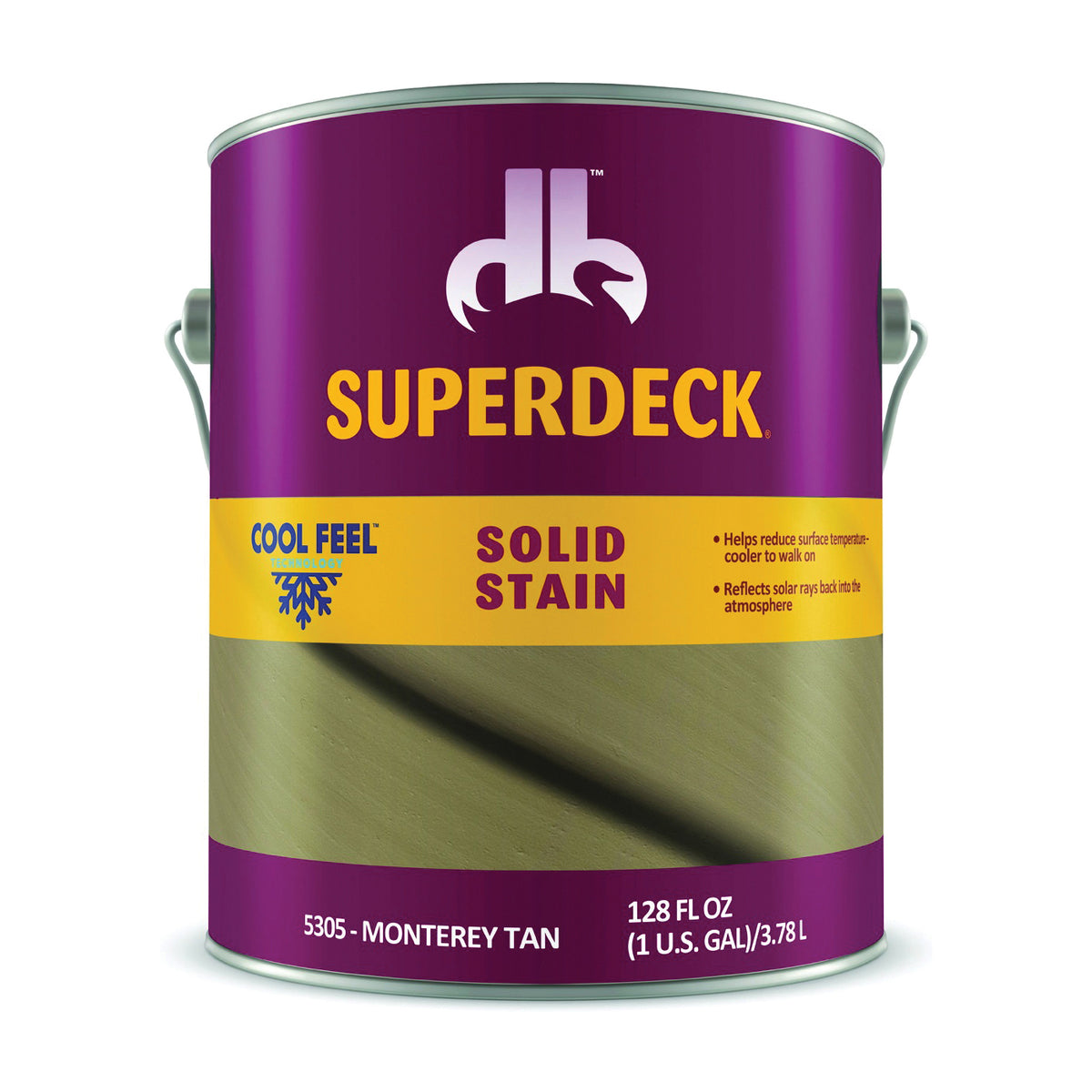 Duckback DPI053054-16 Wood Stain, Slight, Monterey Tan, Liquid, 1 gal