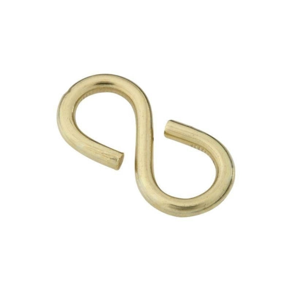 National Hardware V2073 Series N121-459 Closed S-Hook, 15 lb Working Load, Brass