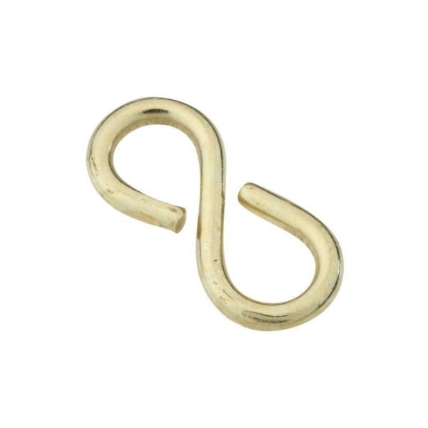 National Hardware V2073 Series N121-475 Closed S-Hook, 10 lb Working Load, Brass