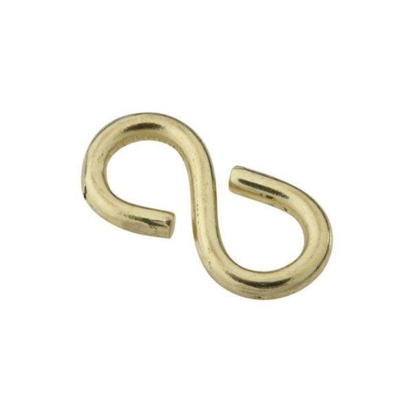 National Hardware V2073 Series N121-491 Closed S-Hook, 10 lb Working Load, Brass