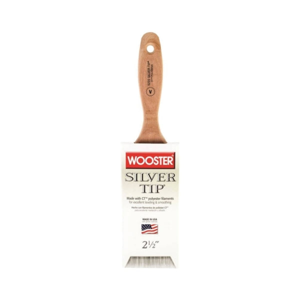 WOOSTER 5222-2-1/2 Paint Brush, 2-1/2 in W, 2-15/16 in L Bristle, Polyester Bristle, Varnish Handle