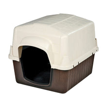 Load image into Gallery viewer, Aspenpet Petbarn 3 25163 Dog House, 32 in OAL, 26 in OAW, 24 in OAH, Plastic, Coffee Grounds Brown/Sand
