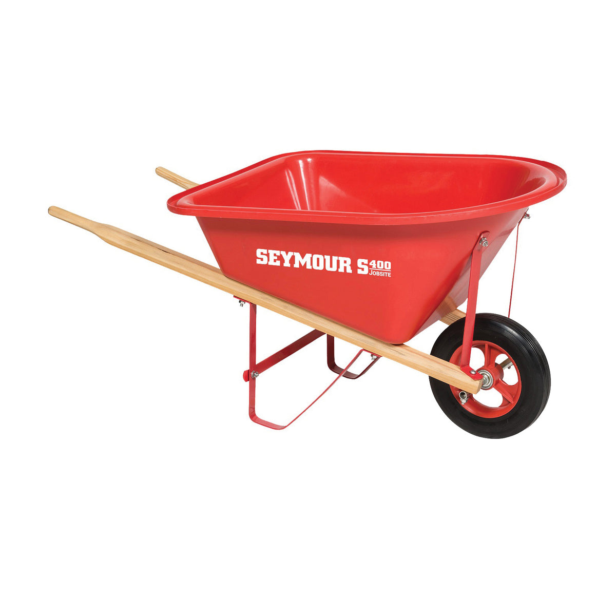 SEYMOUR 85720IB Wheelbarrow, Poly, Ball Bearing Wheel