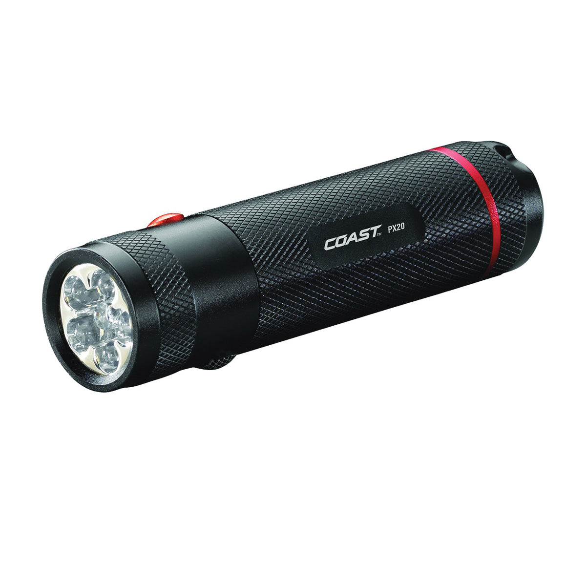 Coast 19286 Dual Color Flashlight, AAA Battery, Alkaline Battery, LED Lamp, 315 Lumens, Bulls-Eye Spot Beam, Black