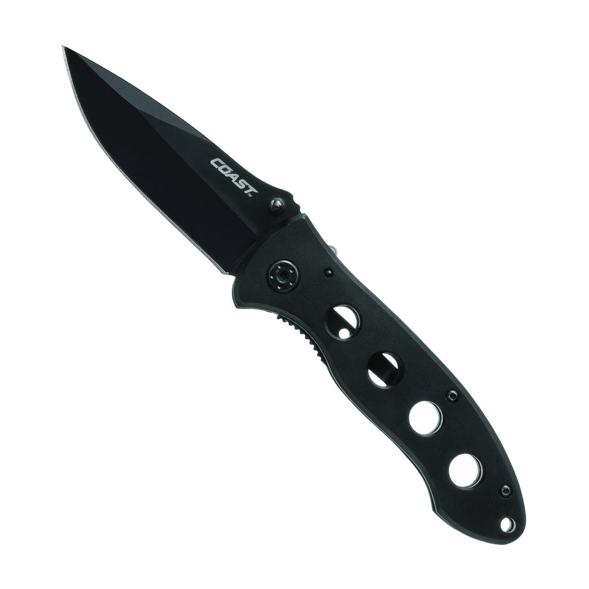 Coast C19CP Folding Knife, 3-1/2 in L Blade, 7Cr17 Stainless Steel Blade, Checkered Handle