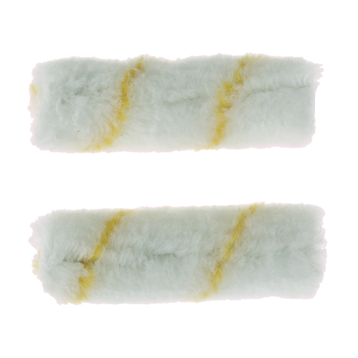 Linzer MR300-2 Paint Roller Cover, 3/8 in Thick Nap, 4 in L, Pro Stripe Woven Cover, White/Yellow