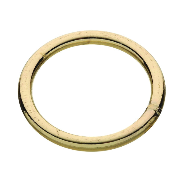 National Hardware 3155BC Series N244-129 Welded Ring, 300 lb Working Load, 2 in ID Dia Ring, #2 Chain, Steel, Brass