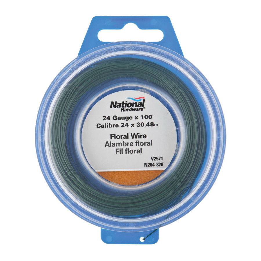 National Hardware V2571 Series N264-820 Wire, 0.023 in Dia, 100 ft L, 24 Gauge, 10 lb Working Load, Steel