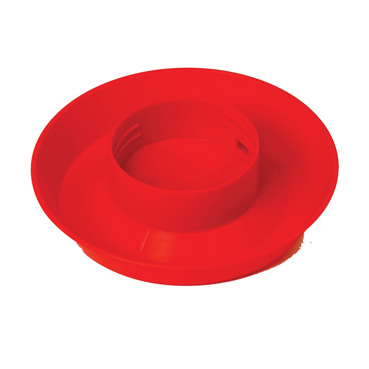 Little Giant 740 Poultry Waterer Base, 6 in Dia, 1-1/2 in H, 1 qt Capacity, Polystyrene, Red