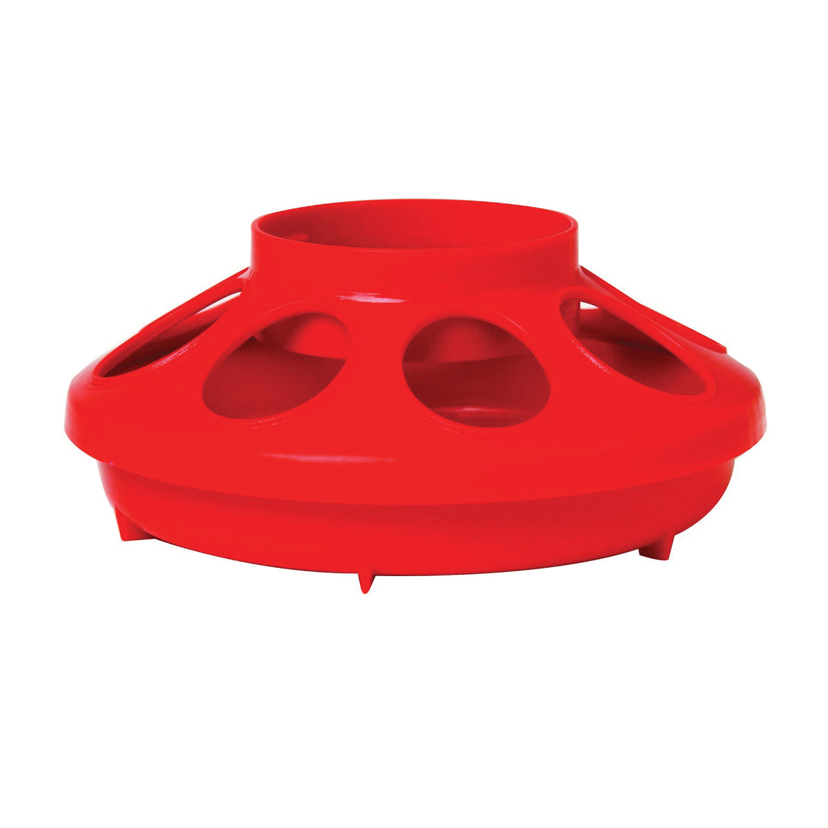 Little Giant 806RED Feeder Base, 1 qt Capacity, 8-Opening, Polypropylene, Red
