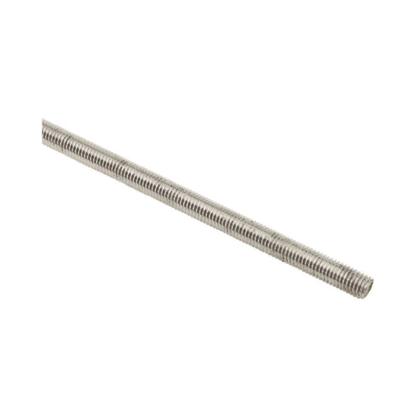 Stanley Hardware N338-178 Threaded Rod, #10 mm Thread, 1 m L, Steel, Zinc