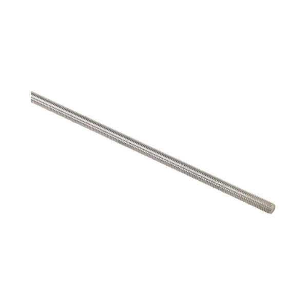 Stanley Hardware N338-152 Threaded Rod, 6 mm Thread, 1 m L, Steel, Zinc