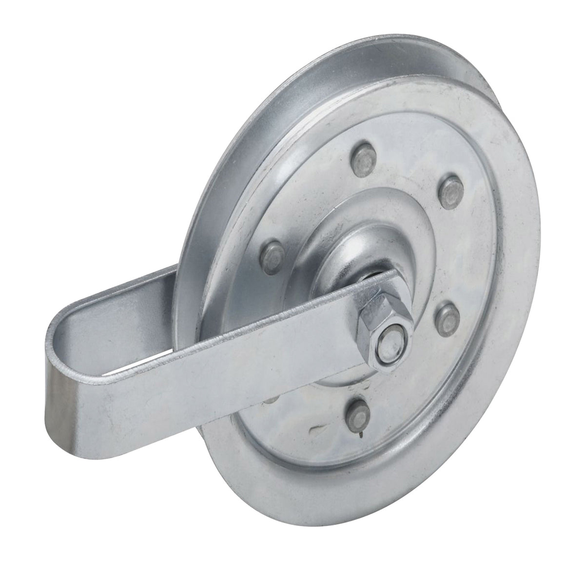 National Hardware V7633 Series N280-537 Pulley, 4-1/4 in Dia, 0.56 in Dia Bore, 1-Groove, Galvanized Steel