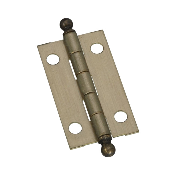 National Hardware N213-546 Decorative Hinge, 1-1/2 in H Door Leaf, 0.04 in Thick Door Leaf, Brass, Antique Brass, 5 lb