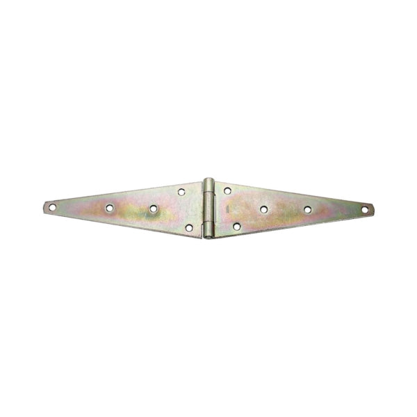 National Hardware N127-910 Strap Hinge, 4.6 in W Frame Leaf, 0.16 in Thick Leaf, Steel, Zinc, Wall Mounting