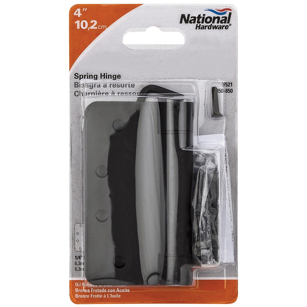 National Hardware N350-850 Spring Hinge, Steel, Oil-Rubbed Bronze, 37 lb