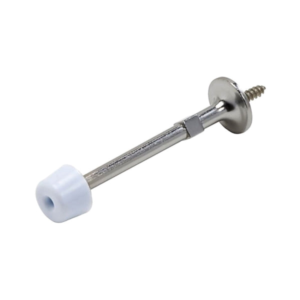 National Hardware N830-104 Door Stop, 3 in Projection, Zinc, Satin Chrome