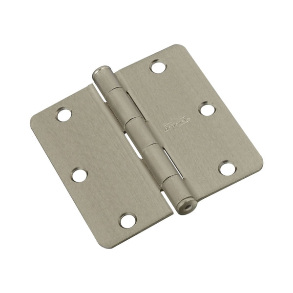 National Hardware N830-327 Door Hinge, Cold Rolled Steel, Satin Nickel, Full-Mortise Mounting