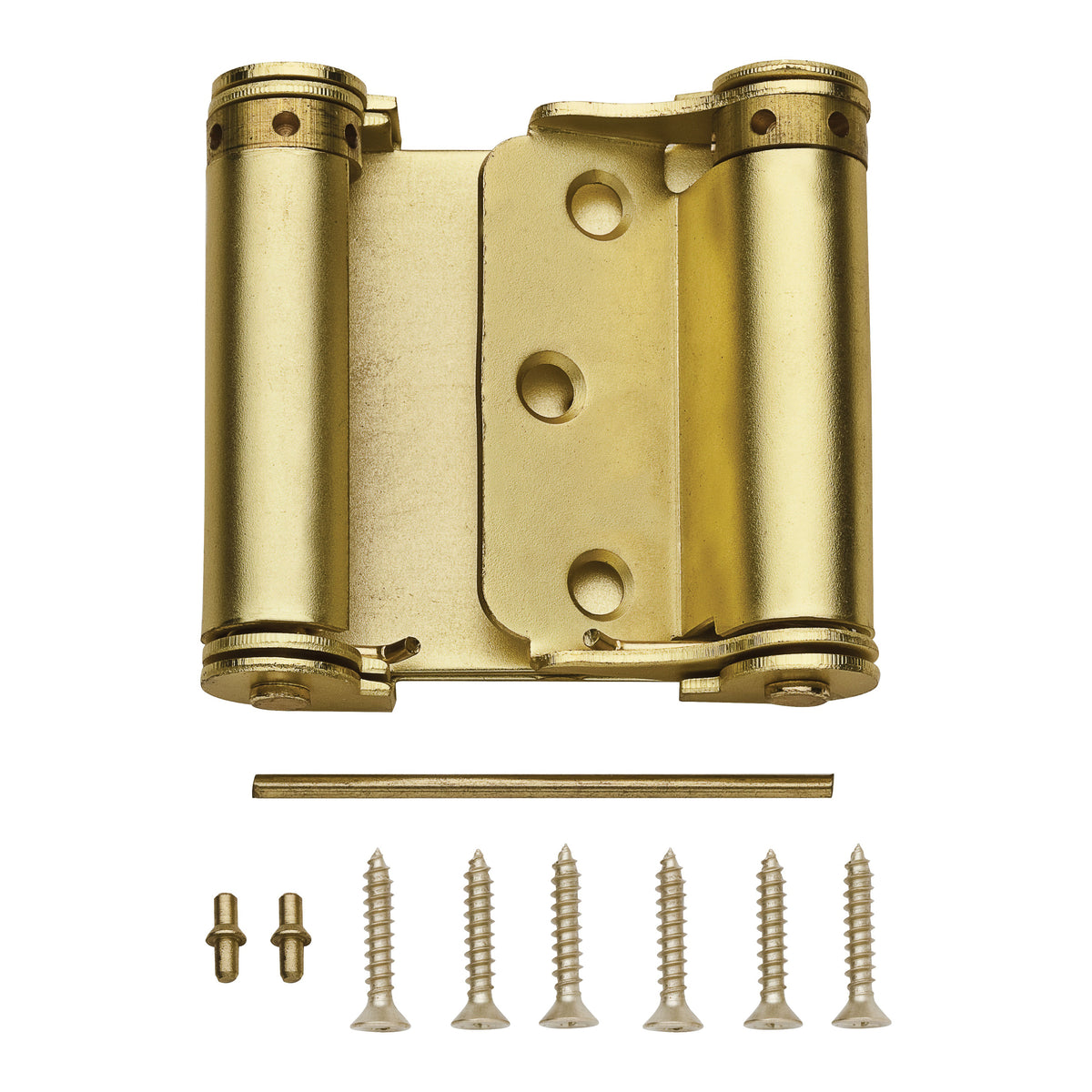 National Hardware N100-049 Spring Hinge, Steel, Satin Brass, Surface Mounting, 12 lb