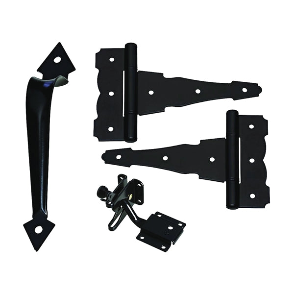 National Hardware DPV878 Series N343-467 Self-Latching Gate Kit, Steel, Black, 1-Piece