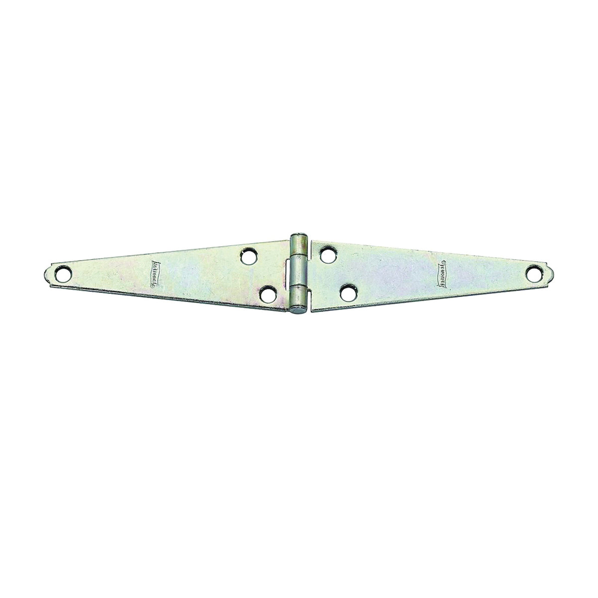 National Hardware N127-597 Strap Hinge, 1-1/2 in W Frame Leaf, 0.072 in Thick Leaf, Steel, Zinc
