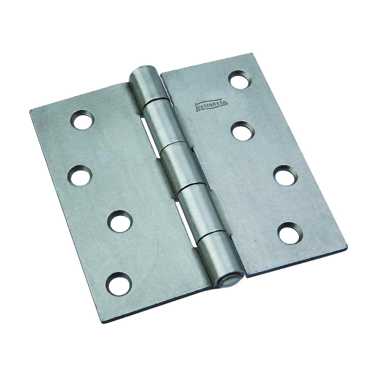 National Hardware N140-681 Utility Hinge, 4 in W Frame Leaf, 0.11 in Thick Frame Leaf, Steel, Steel, Riveted Pin, 70 lb