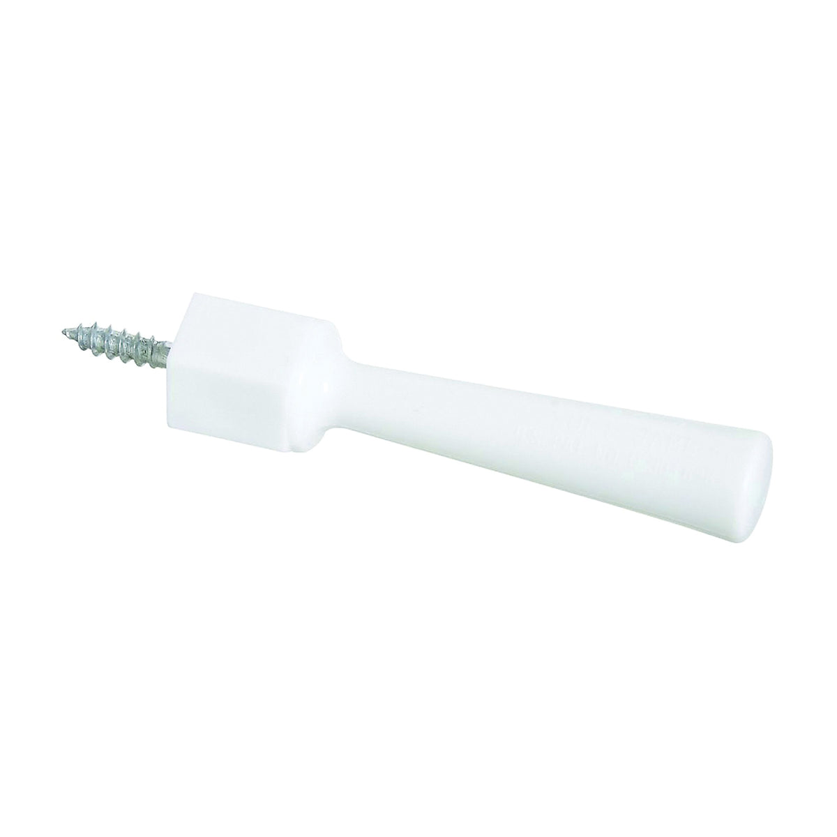 National Hardware N266-593 Door Stop, 3.287 in Projection, Plastic, White