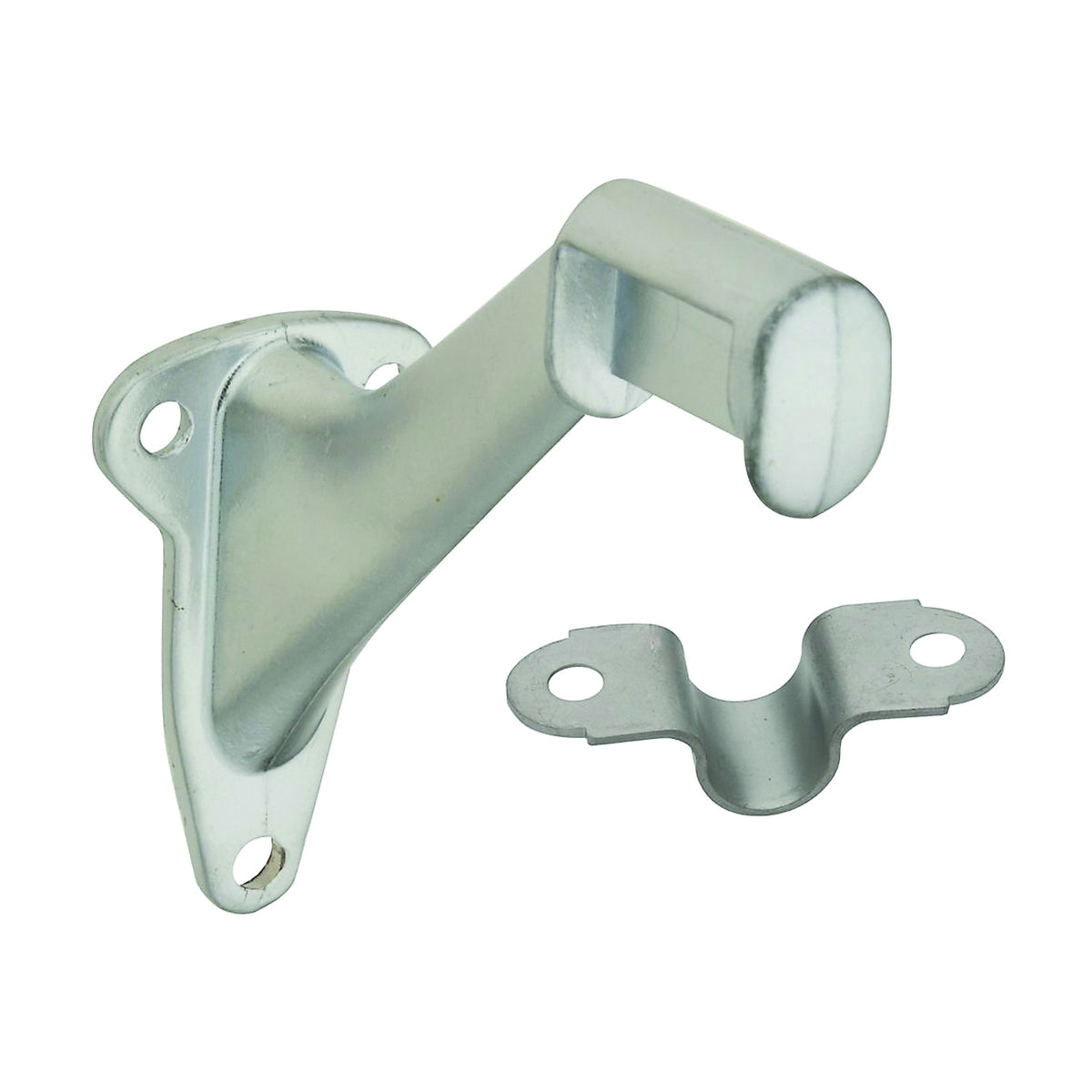 National Hardware N274-290 Handrail Bracket with Strap, 250 lb, Die-Cast Zinc, Satin Chrome