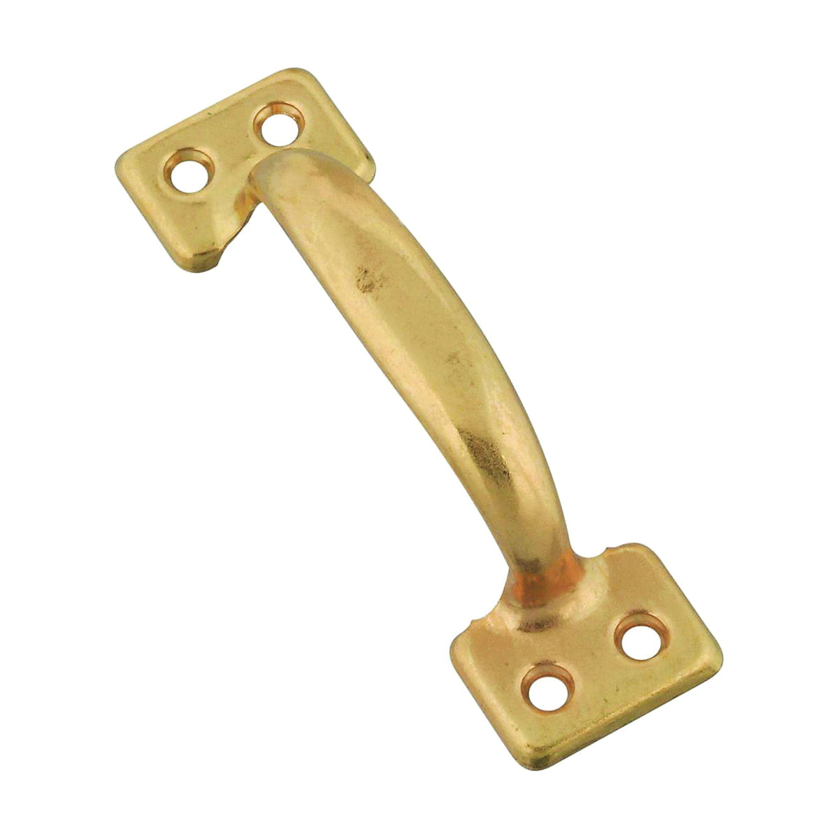 National Hardware N243-766 Sash Lift, 4 in L Handle, Steel, Brass