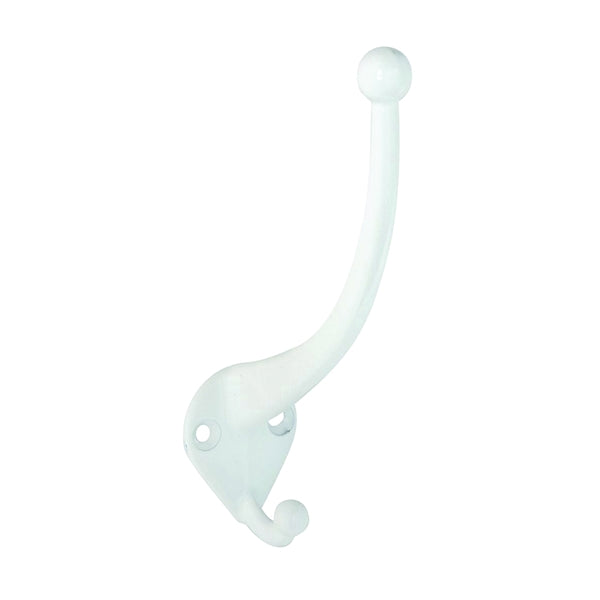National Hardware V164 N248-393 Garment Hook, 75 lb, 2-Hook, Zinc
