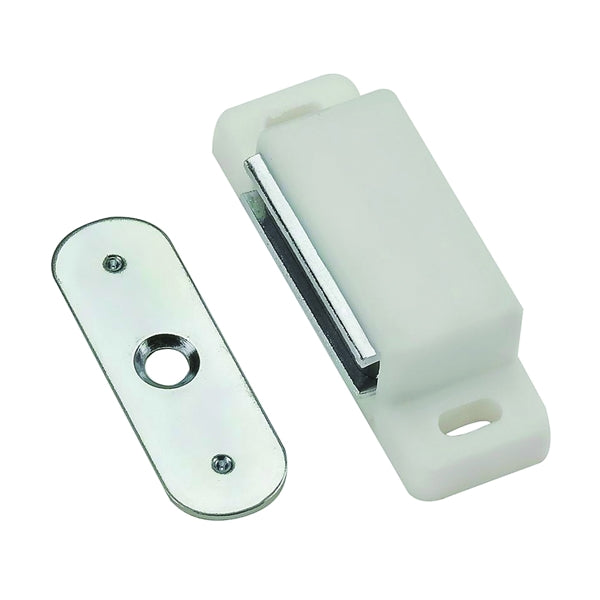 National Hardware V713 Series N149-898 Magnetic Catch, Nylon/Steel, White