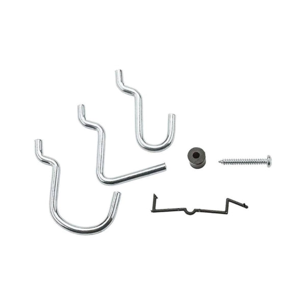 National Hardware N182-001 Peg Hook Assortment, 1/4 in Opening, Steel, Zinc