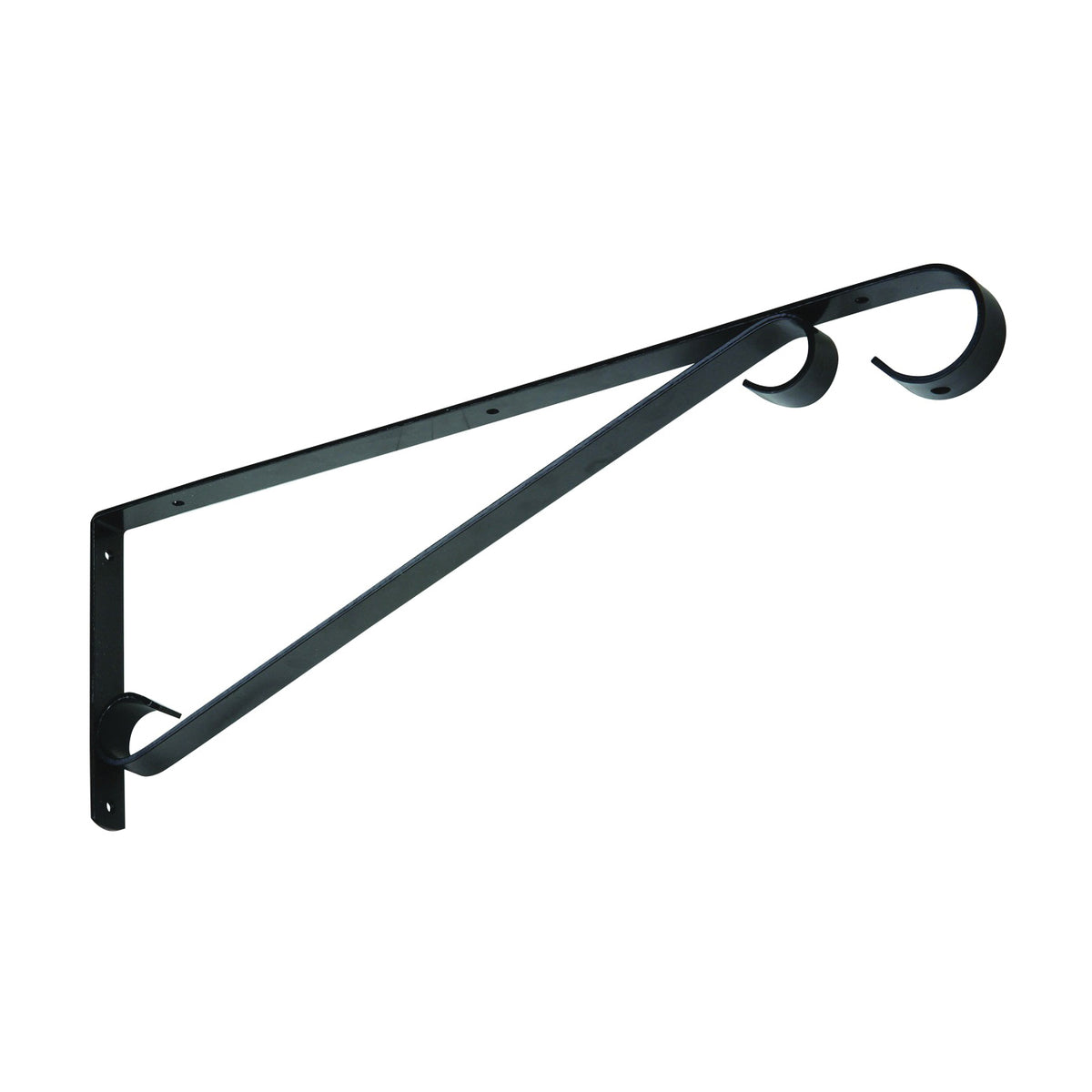 National Hardware V2656 Series N274-621 Plant Bracket/Sign Holder, 15 in L, Steel, Black