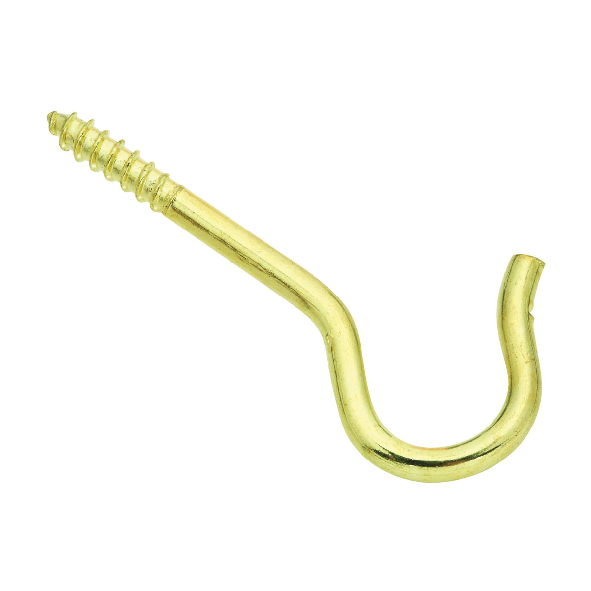 National Hardware V2666 Series N274-936 Ceiling Hook, 2-1/5 in L, Steel, Brass