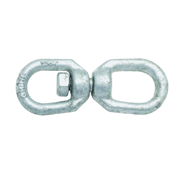 National Hardware 3252BC Series N241-075 Chain Swivel, 1/4 in Trade, 850 lb Working Load, Steel, Galvanized