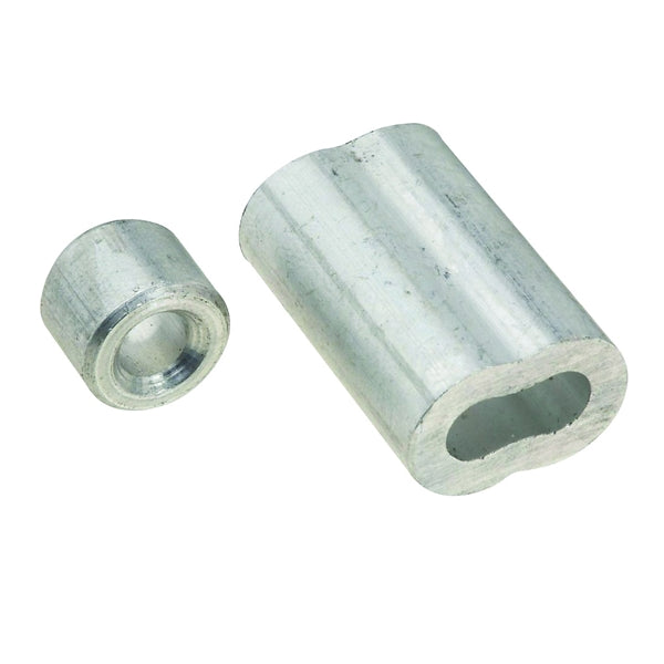 National Hardware V3231 Series N283-861 Ferrule and Stop, 3/16 in Dia Cable, Aluminum