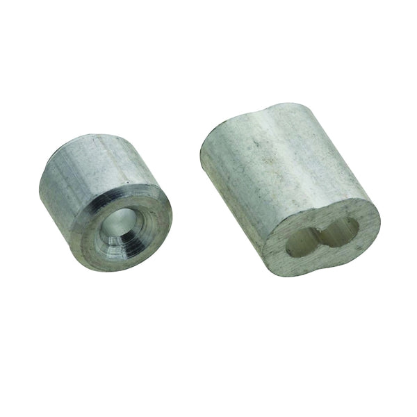 National Hardware V3231 Series N283-887 Ferrule and Stop, 3/32 in Dia Cable, Aluminum