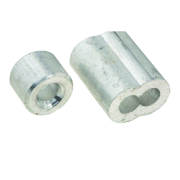 National Hardware V3231 Series N283-895 Ferrule and Stop, 5/32 in Dia Cable, Aluminum