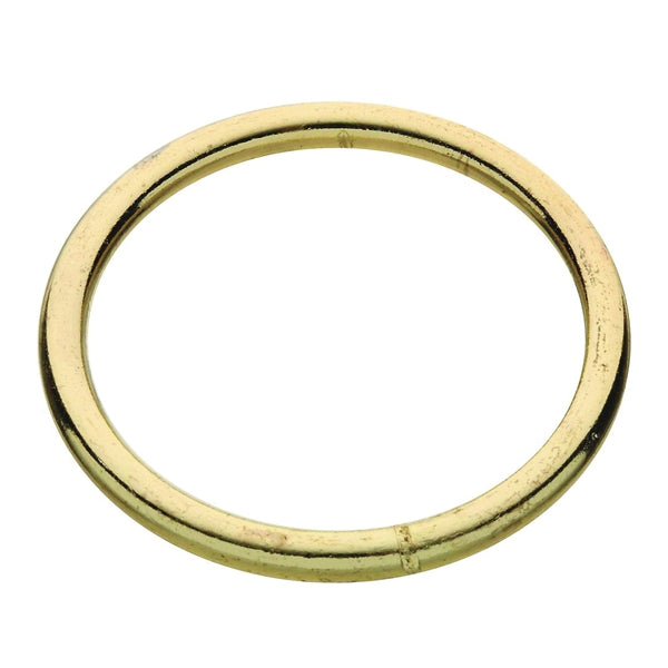 National Hardware 3155BC Series N244-137 Welded Ring, 300 lb Working Load, 2-1/2 in ID Dia Ring, #2 Chain, Steel, Brass