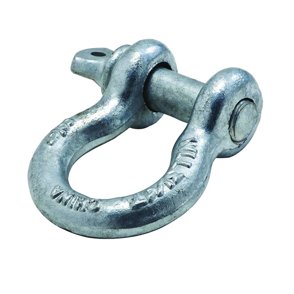 National Hardware 3250BC Series N830-310 Anchor Shackle, 6500 lb Working Load, Galvanized Steel