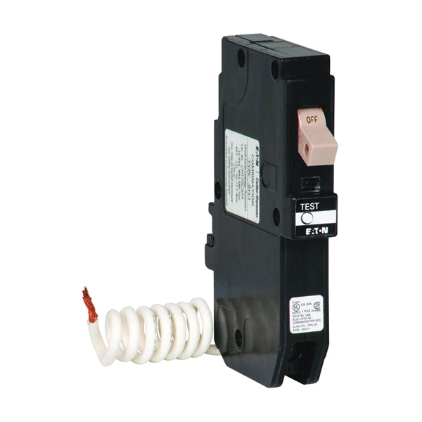 Cutler-Hammer CHFGFT115 Circuit Breaker with Flag, GFCI, Type CH, 15 A, 1 -Pole, 120/240 V, Plug Mounting