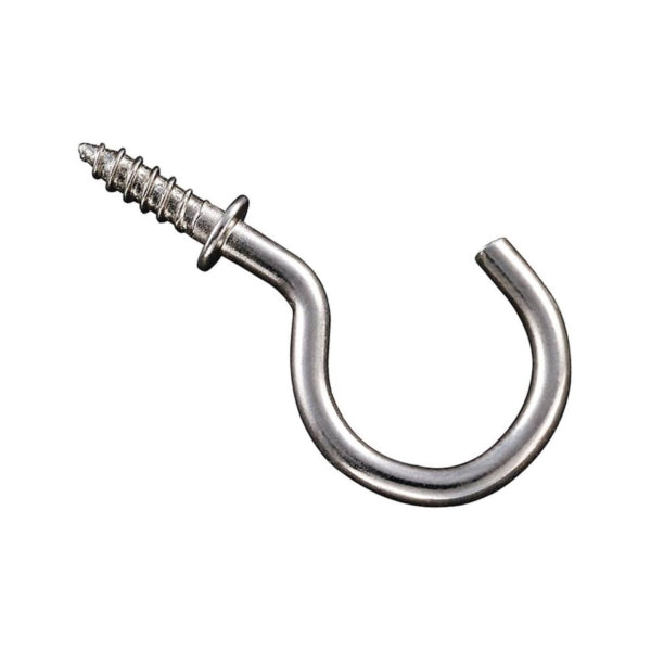 National Hardware N119-730 Cup Hook, Steel, Nickel