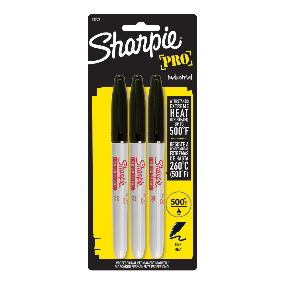 Sharpie 13763PP Industrial Permanent Marker, Fine Lead/Tip, Black Lead/Tip