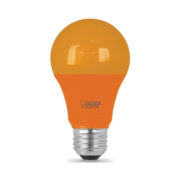 Feit Electric A19/O/10KLED LED Lamp, General Purpose, A19 Lamp, E26 Lamp Base, Clear, Orange Light