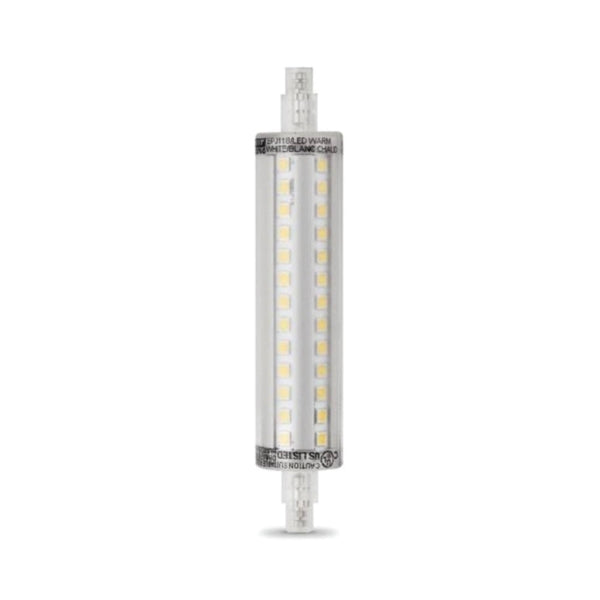 Feit Electric BPJ118/LED LED Lamp, Specialty, R7S Lamp, 60 W Equivalent, R7 Lamp Base, Clear, Warm White Light